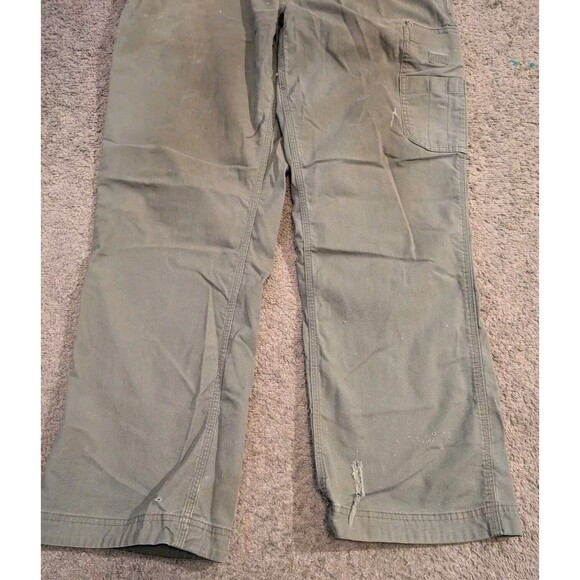 Duluth DuluthFlex Fire Hose Relaxed Fit Distressed Cargo Work Pants Green 38x32 - Picture 2 of 8